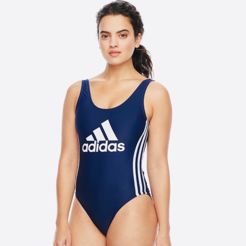 Adidas One-Piece Logo Swimsuit Size Medium & XL - Picture 1 of 5